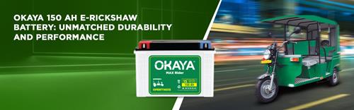 Okaya 150 Ah E Rickshaw Battery Unmatched Durability and Performance