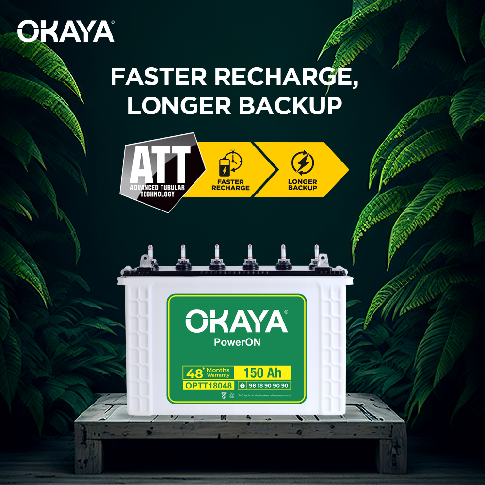 Okaya Poweron Optt18048 Buy 150ah Tall Tubular Inverter Battery